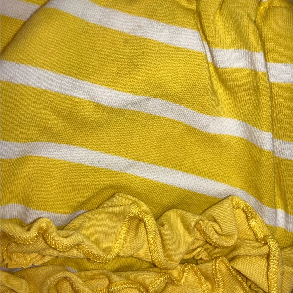Matilda Jane Yellow & White Stripe Bloomers Ruffles Diaper Cover 18-24m